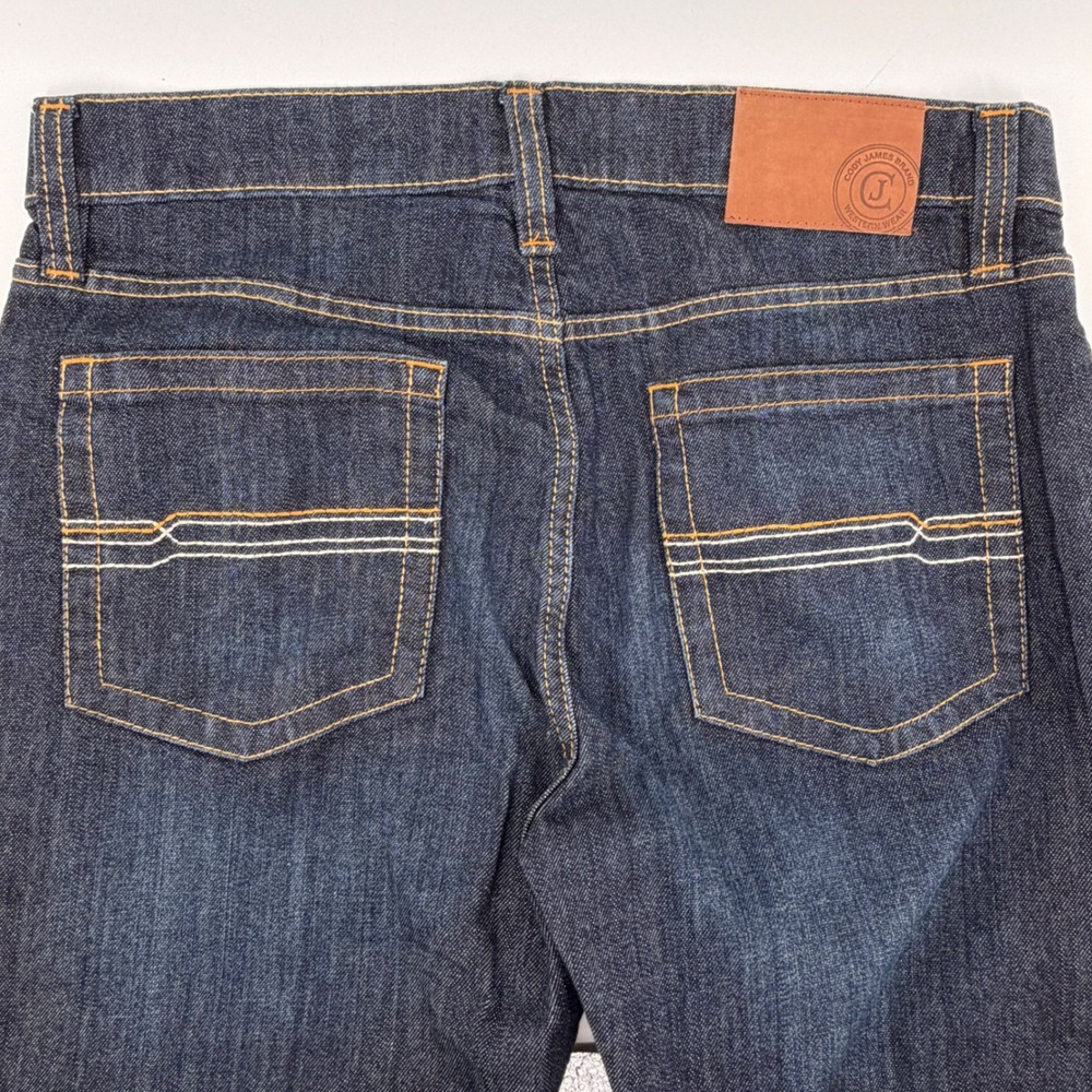 Cody James Wyatt Slim Bootcut Jeans Mens 33x30 Dark Wash Western Cowboy